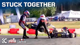 Their Karts Got Stuck Together  2024 US Pro Kart Series Ohio GP [upl. by Eicram]