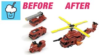 VooV ブーブ 変身 Transform street vehicles for kids with Cars and Helicopter [upl. by Kittie]