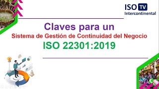 ISO 223012019 Sistema de Gestión de Continuidad del Negocio versión 2019  seguridad y resiliencia [upl. by Regdirb]