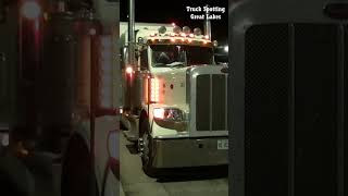 shorts 2023 White Peterbilt 389 Parked At Ohio Truck Stop On The 280 [upl. by Justinian]