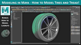 Modeling in Maya  How to Model Tires [upl. by Geoff]