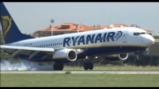 RYANAIR Boeing 737800 Landing  Take Off  Rome Ciampino Airport Aug 31st 2015 [upl. by Adria551]