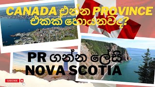 PR ගන්න ලේසි Nova Scotia  Canada එන්න හොදම Province එකක් Pros And Cons immigration [upl. by Dympha]