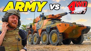 We get a 36 tonne tank BADLY bogged Taking Aus Armys 24M Boxer 4WDing [upl. by Ardnahs811]