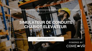 Simulateur de conduite chariot élévateur en VR  formation et prévention en logistique [upl. by Airla378]