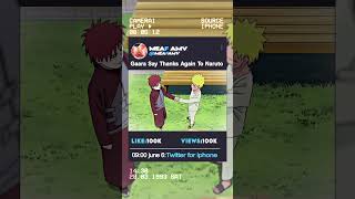 Gaara Say Thanks Again To Naruto shorts naruto [upl. by Nnaacissej]