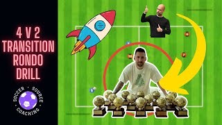 4v2 Transition Rondo  U11 U12 U13  Soccer Football Drills [upl. by Rhona23]