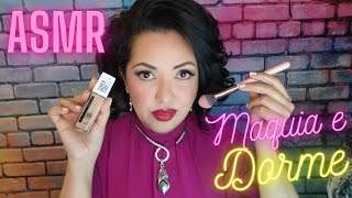 ASMR Maquia e Dorme  Testando Base Maybelline Super Stay 30hrs [upl. by Orravan778]