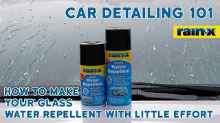 How to Make Your Windshield Repel Rain  RainX Glass Water Repellent Aerosolquot [upl. by Kolnick]