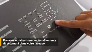 En savoir plus sur le robinet deau intégré et loption de prétrempage  Lessive Whirlpool® [upl. by Kolva]