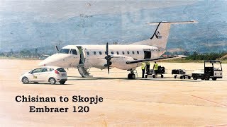 Chisinau Moldova – Skopje Makedonia Budapest Aircraft Service Ltd Embraer 120 [upl. by Tnomed]