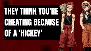 They think youre cheating because of a hickey  Kiribaku x listener [upl. by Neeoma]