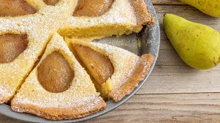 Easy Rustic Pear Frangipane Tart Recipe  HappyFoods [upl. by Timms536]