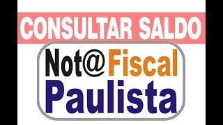 Nota Fiscal Paulista 2024 Consulta de Saldo Cadastro [upl. by Ylellan]