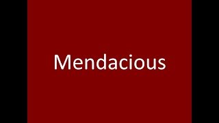 Mendacious [upl. by Haelem86]