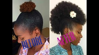 Faux Frohawk  Styling 4C Hair [upl. by Orgel]