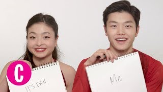 Olympic Ice Dancers Maia amp Alex Shibutani Play The Newlywed Game  Cosmopolitan [upl. by Noyek65]