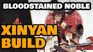 Xinyan Build PHYS DPS  Bloodstained Noble  Genshin Impact Global [upl. by Llehsal]