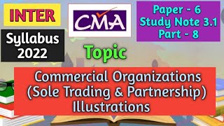 CMA Inter Syllabus 2022 Paper 6 FA Study Note 31 Financial Statements of Commercial Organizations [upl. by Tihom]