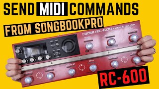 Send MIDI Commands from SONGBOOK PRO to Switch Between MEMORIES on the RC600 [upl. by Nahttam]