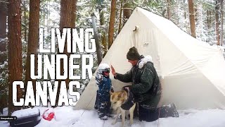 Living Under Canvas  a Family Winter Camping Adventure in the Haliburton Forest [upl. by Isied]