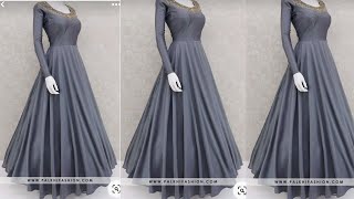 umbrella gown cuttinglong frock dress cutting stitchingfloor length gown ki cuttingfrock gown cut [upl. by Dyna]