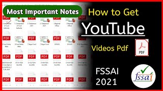 FSSAI Notes or PDFs for CFSO Technical Officer amp Assistant Exam Preparation 2021 SwaEducation [upl. by Allehs]