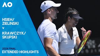 ZielinskiHsieh v SkupskiKrawczyk Extended Highlights  Australian Open 2024 Final [upl. by Enelrac]