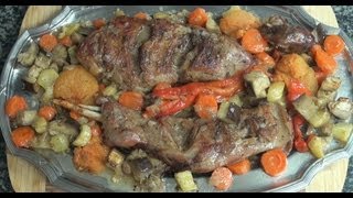 Patas de cabrito al horno con verduras Vídeo receta 113 Aquí cocinamos todos Cooking [upl. by Schonfield481]