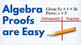 How to Write Algebraic Proofs  Full Lesson [upl. by Htrowslle]