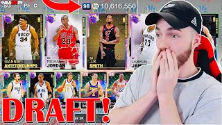 BEST MT Central Draft EVER 98 overall Draft 4 TIMES INSANE final Draft NBA 2K19 MYTEAM [upl. by Ahsied]