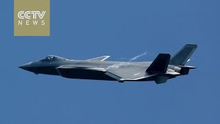 Footage Chinas fifthgeneration stealth fighter J20 makes debut at Zhuhai Airshow [upl. by Kaden337]