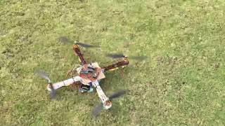 Custom Quadcopter with Arduino Nano and NRF24L01 Flight Test 1 FAIL [upl. by Odo]