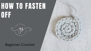 Amigurumi Crochet Basics  How To Fasten Off In The Round  Yarn Society [upl. by Adnarram]