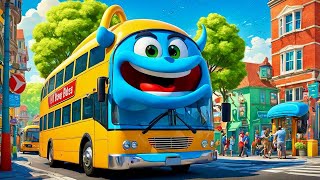 Wheels on the Bus  Nursery Rhymes  Kids Songs  Fun and Learning [upl. by Sonni]