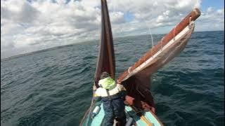 Reefing Drascombe Lugger quotLily Ellaquot whilst sailing from Stonehaven Harbour [upl. by Atiniuq]