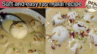 Ras malai recipe😋👍Soft and easy rasalai👌 [upl. by Tom]