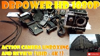 DBPOWER HD 1080P Action Camera UNBOXING AND REVIEW UHD  4K [upl. by Rehpotsrik147]