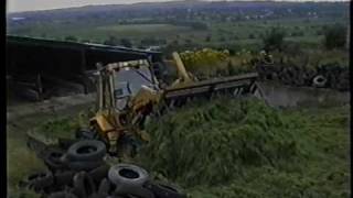 Caterpillar 428 filling silage pit 1994johnwandersonagain [upl. by Laforge]