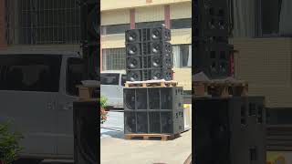 Enjoy double 12quot full frequency and double 21quot ultralow line array speaker from a distance [upl. by Dewar]