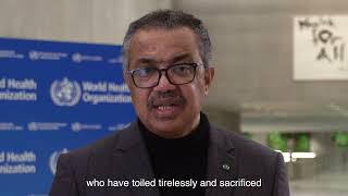 Dr Tedros Use lessons of 2021 to end pandemic in 2022 [upl. by Ahsenek]