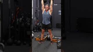 Double 97lb Push Press kettlebell kettlebellworkout athlete crossfit strengthtraining [upl. by Kalasky]