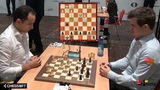 Magnus Carlsen takes on Africa no1 Bassem Amin  World Blitz 2021  Commentary by Sagar [upl. by Ahsilrak]