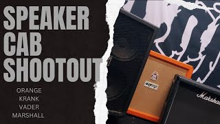 Speaker Cab Shootout ORANGE KRANK VADER MARSHALL [upl. by Ilak755]