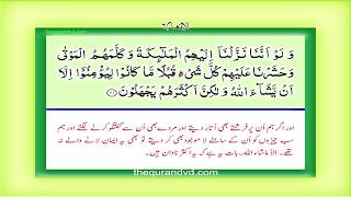 Para 8  Juz 8 Wa law annana HD Quran Urdu Hindi Translation [upl. by Ecitnerp]