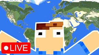 Playing Minecraft Survival on a World Map [upl. by Sylirama]