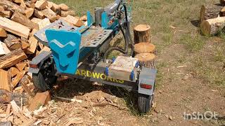 YardWorks 25 Ton Gas Log Splitter Review [upl. by Eibbob]