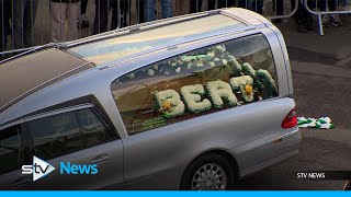 Family friends and fans attend funeral for Lisbon Lion Bertie Auld [upl. by Rafiq799]