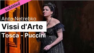 Opera Lyrics  Anna Netrebko 2018 ♪ Vissi dArte Tosca Puccini ♪ Italian amp English [upl. by Prue]