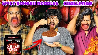 SPICY KOREAN NOODLES CHALLENGE 🔥 [upl. by Ednargel]